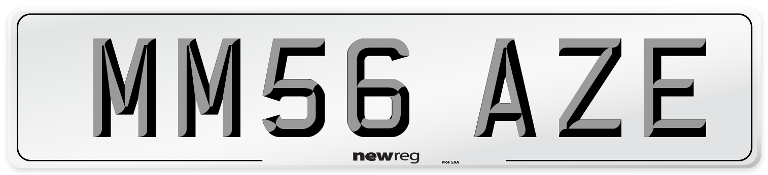 MM56 AZE Number Plate from New Reg